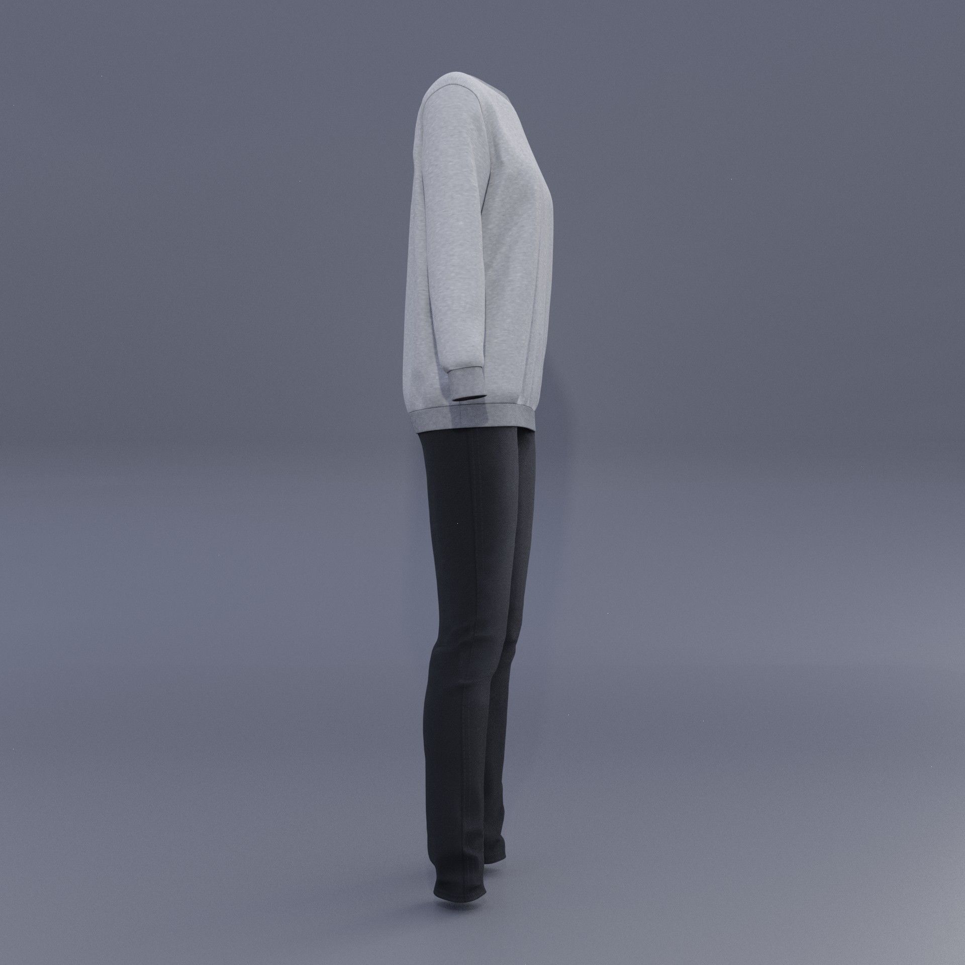 sweatshirts and black denim pants 3D model_20