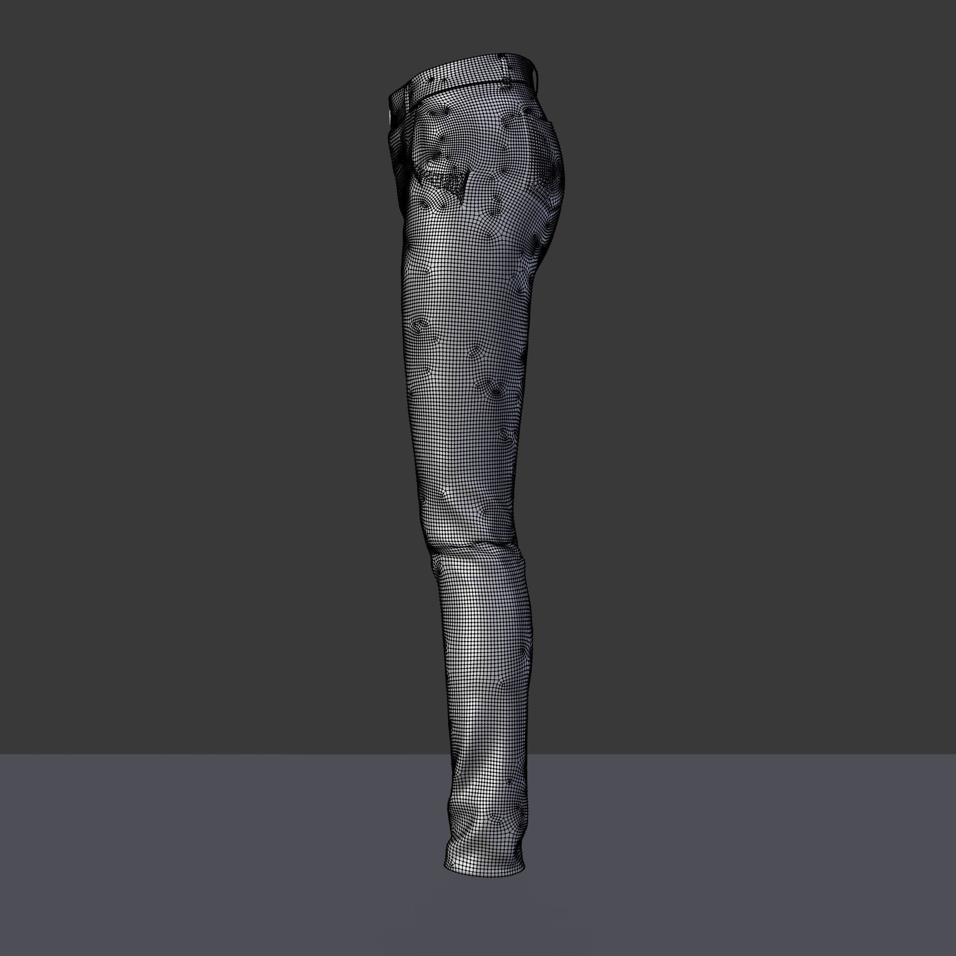 sweatshirts and black denim pants 3D model_30