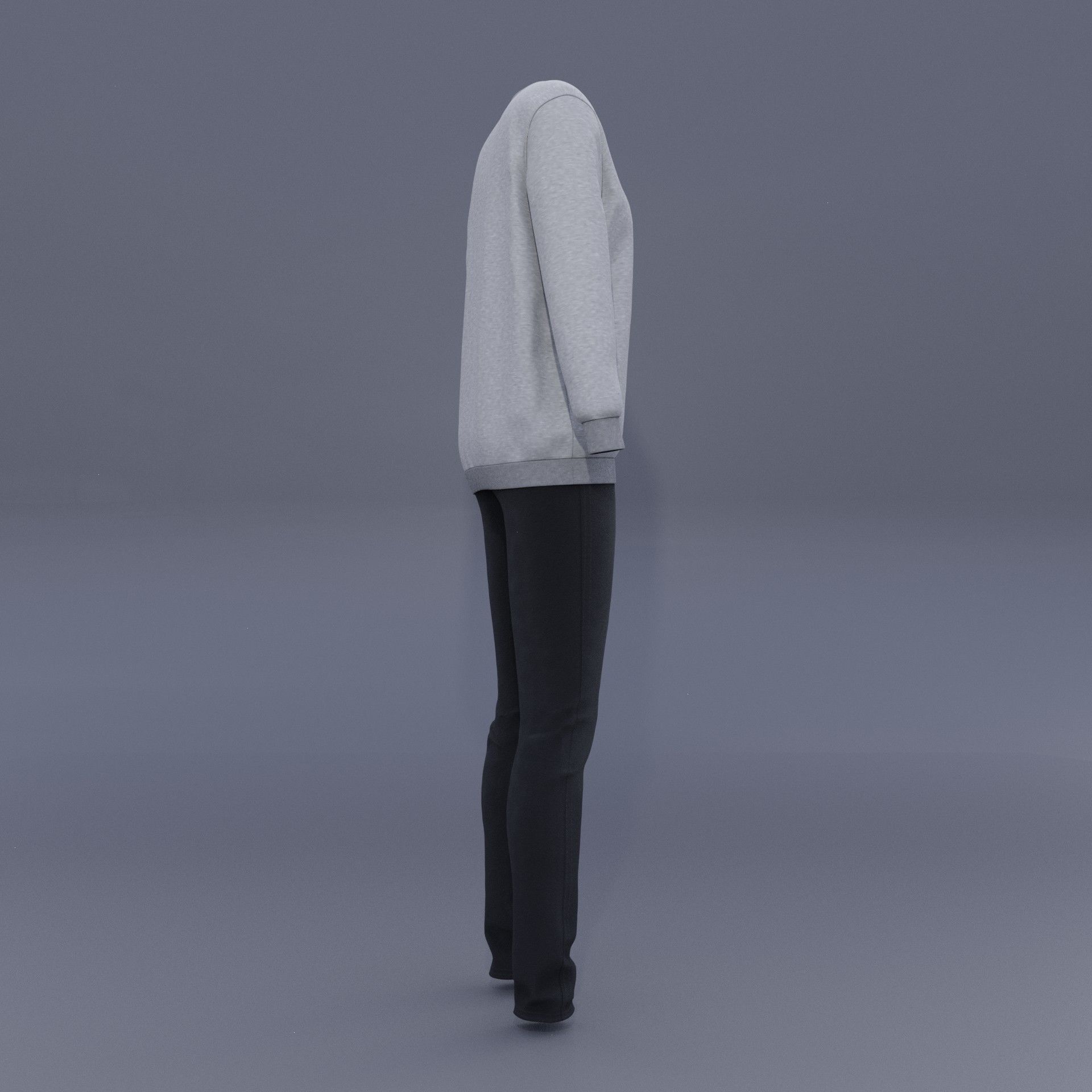sweatshirts and black denim pants 3D model_19