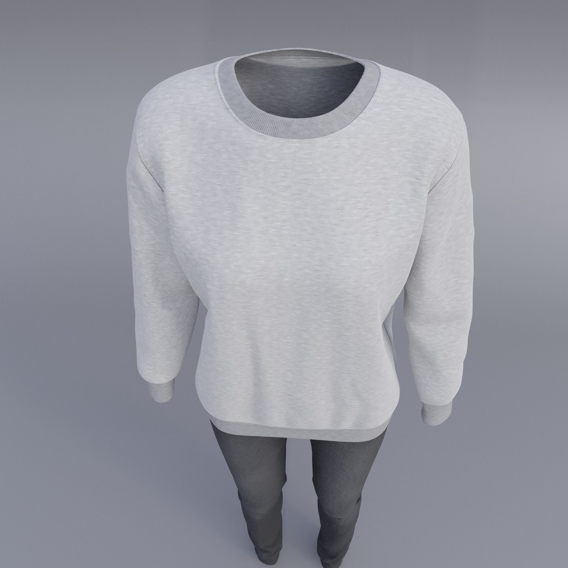 sweatshirts and black denim pants 3D model_6