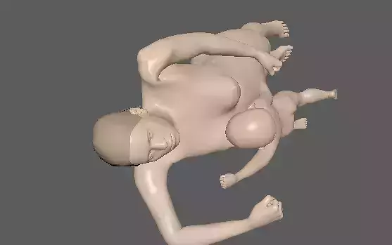 Women with child Obj file