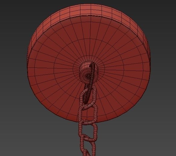 6 Lights Modern Pendant Lighting Golden 3D model_4