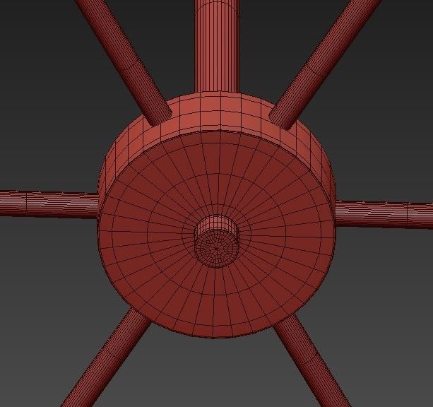 6 Lights Modern Pendant Lighting Golden 3D model_6