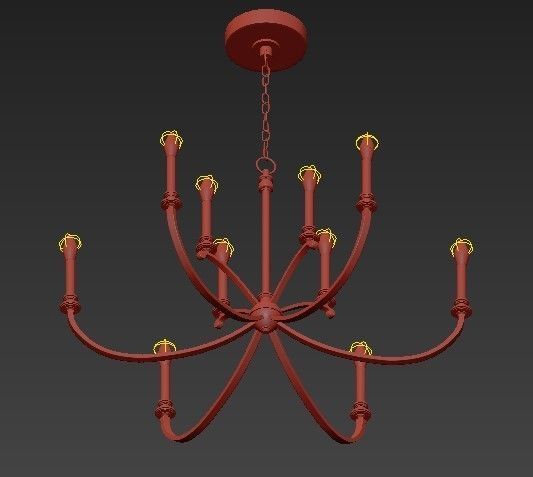 Alexander 10 Light Chandelier 3D model_4