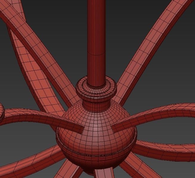 Alexander 10 Light Chandelier 3D model_5