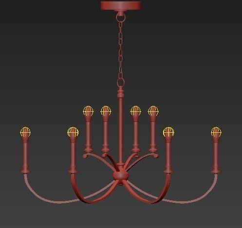 Alexander 10 Light Chandelier 3D model_3