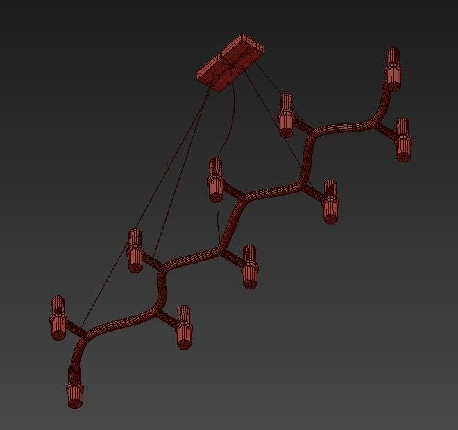 Mariposa II 69D Chandelier 3D model_6