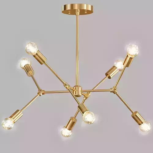 Modern Brass Chandelier