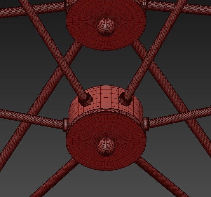 Black And Gold Chandelier 3D model_9