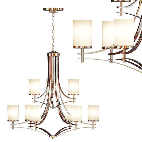 Colton 9 Light Chandelier 3D model