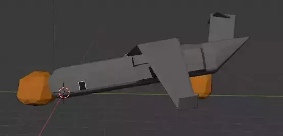 Crashed plane Low-poly 3D model