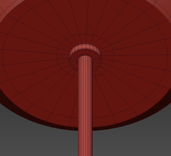 Wide Aged Brass 5 Light Chandelier 3D model_6