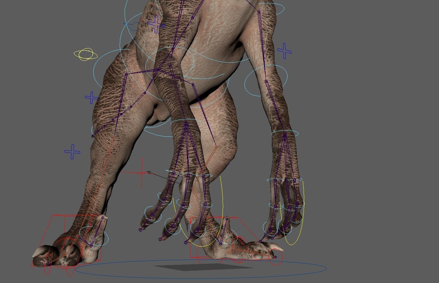 velociraptor dinosaur Low-poly 3D model_17