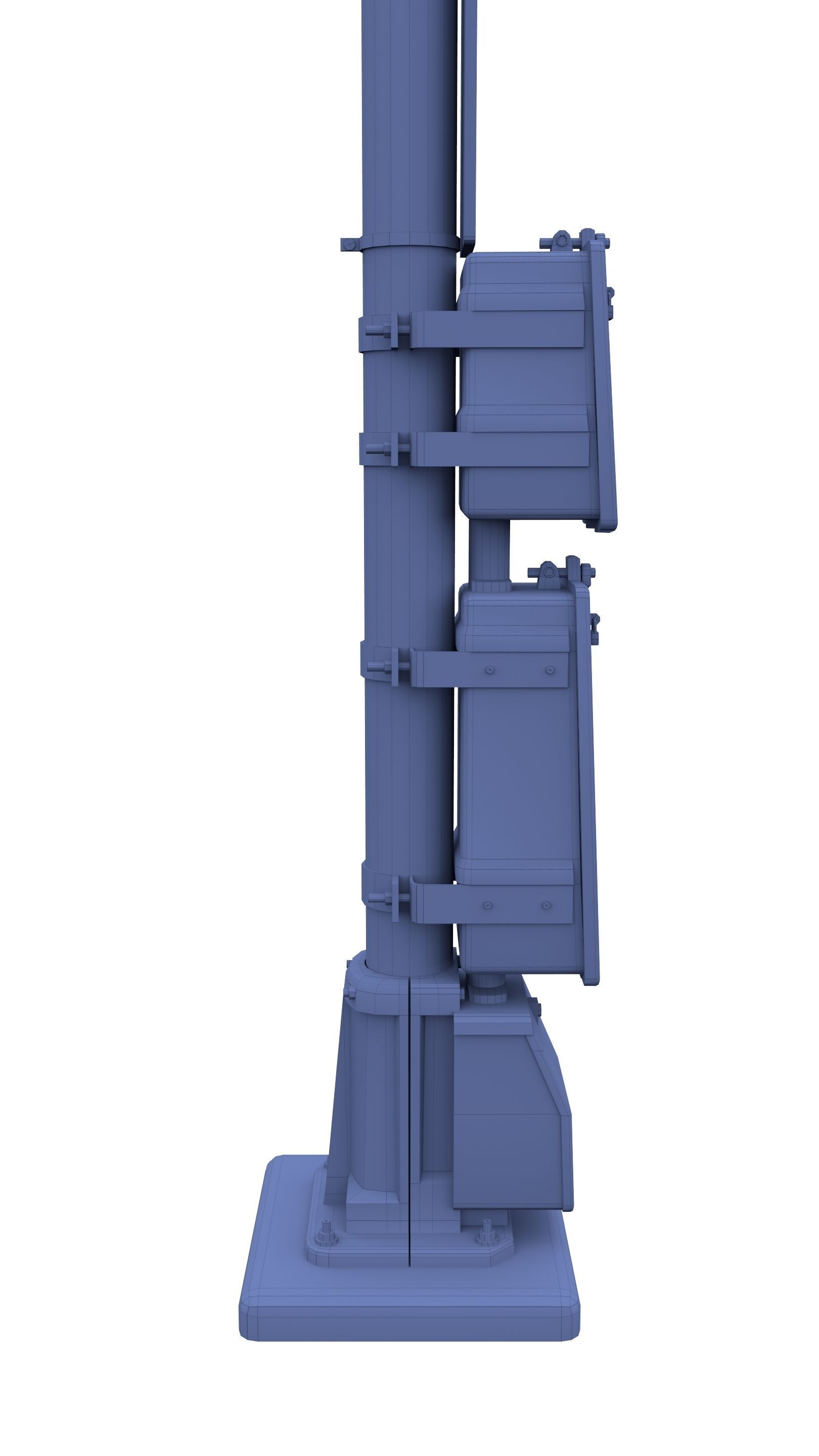 Train Traffic Light Weathered 4 3D model_11