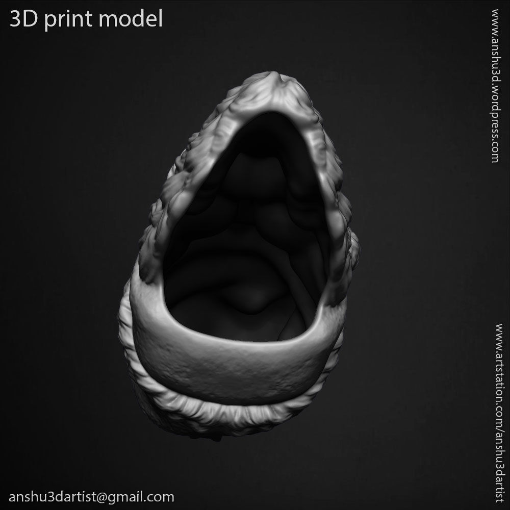 skull pendant jewelry Santa claus  vol1  3D print model_16