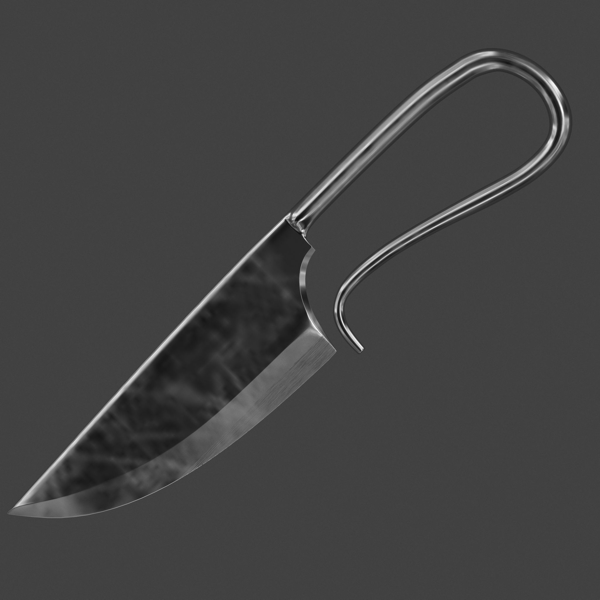 Short battle knife v0 3D model_1