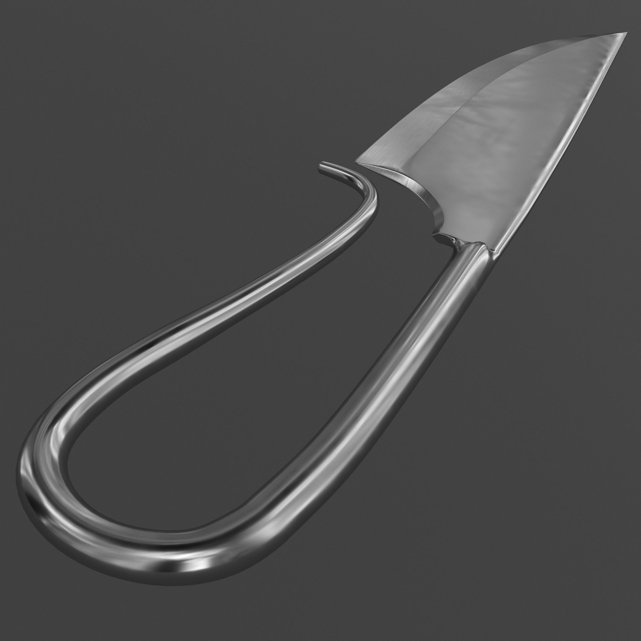 Short battle knife v0 3D model_5