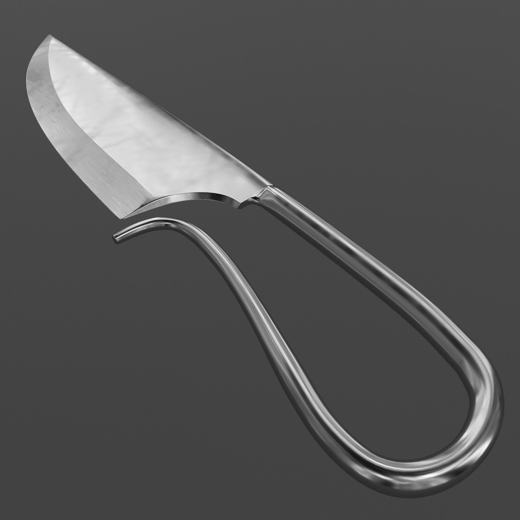 Short battle knife v0 3D model_3