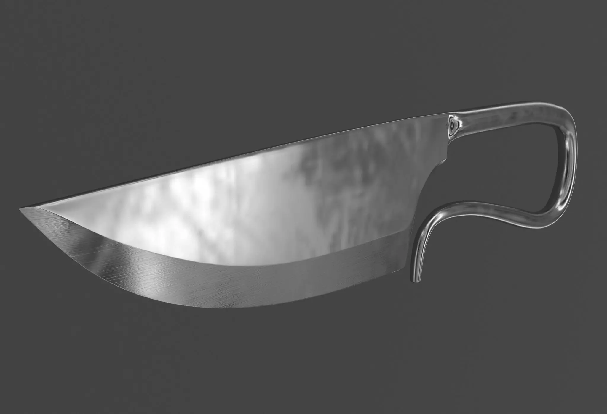 Short battle knife v0 3D model_0