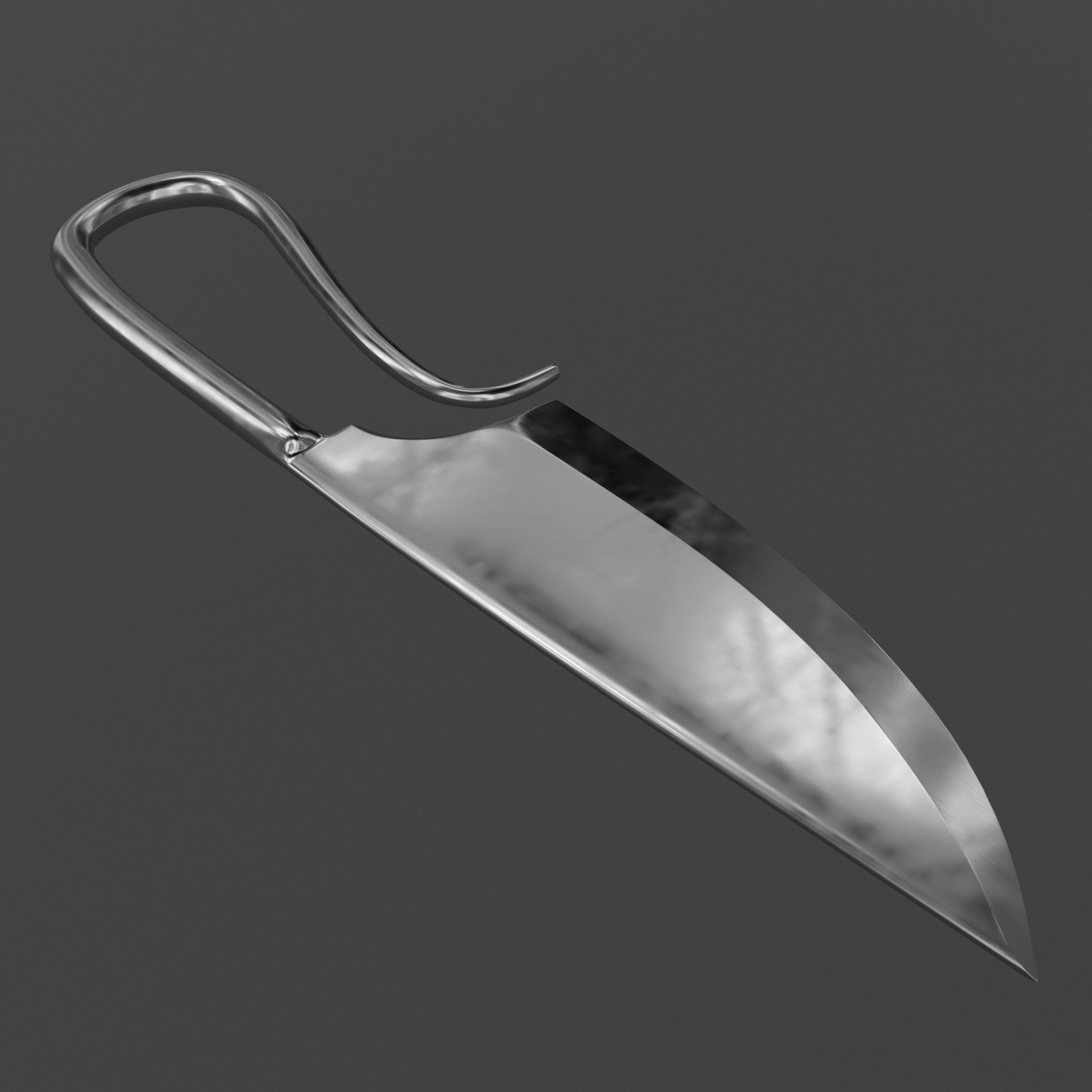 Short battle knife v0 3D model_4