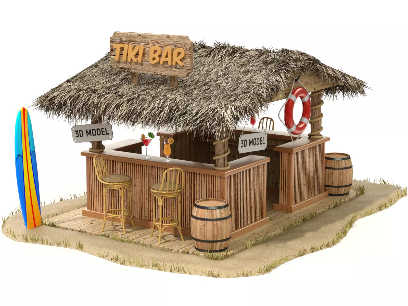 Beach Bar 3D model