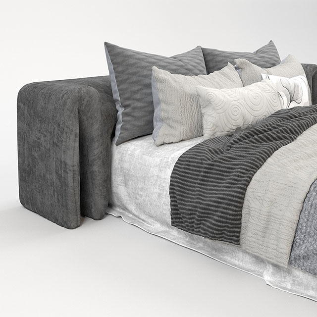 Baxter king size bed 3D model_1
