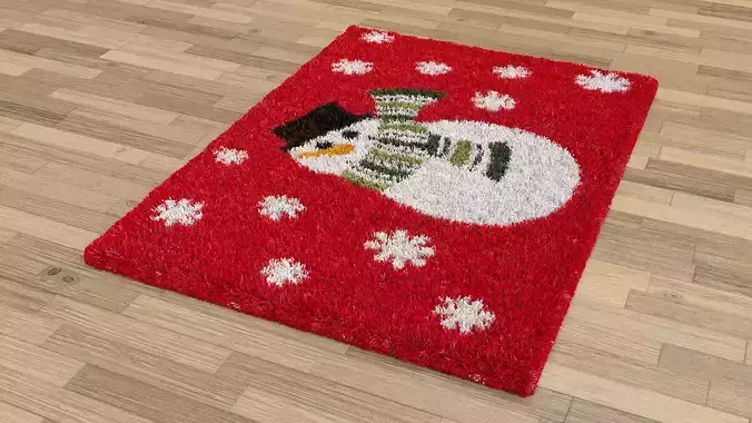 Realistic Rugs 3D model with Low Poly Low-poly 3D model