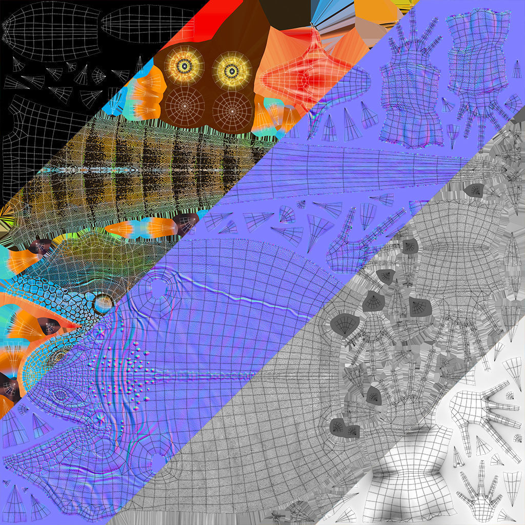 American Iguana Low-poly 3D model_9