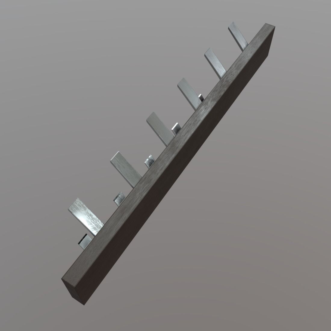 Coat Rack Low-poly 3D model_4