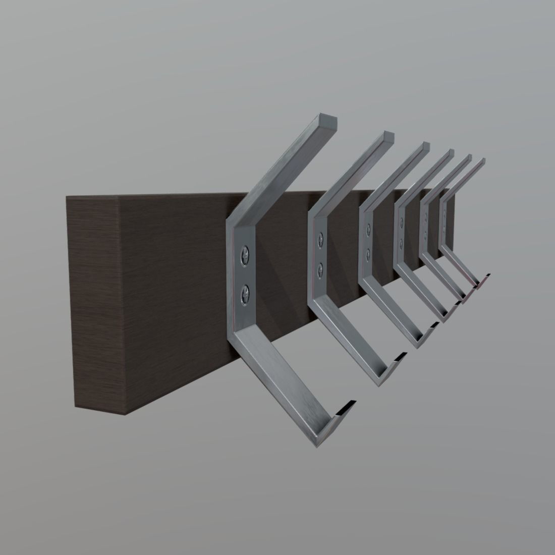 Coat Rack Low-poly 3D model_8