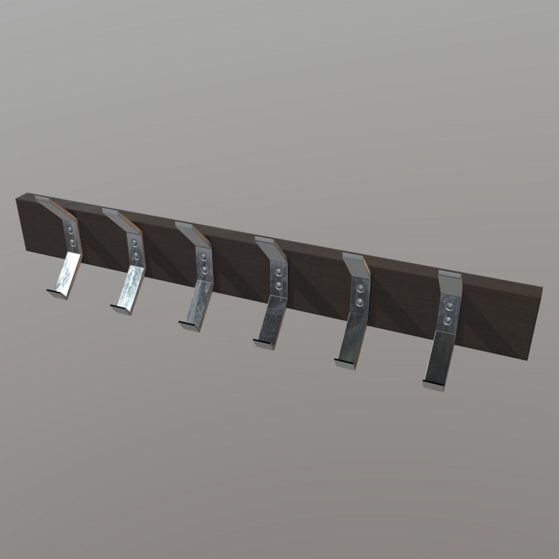 Coat Rack Low-poly 3D model_2