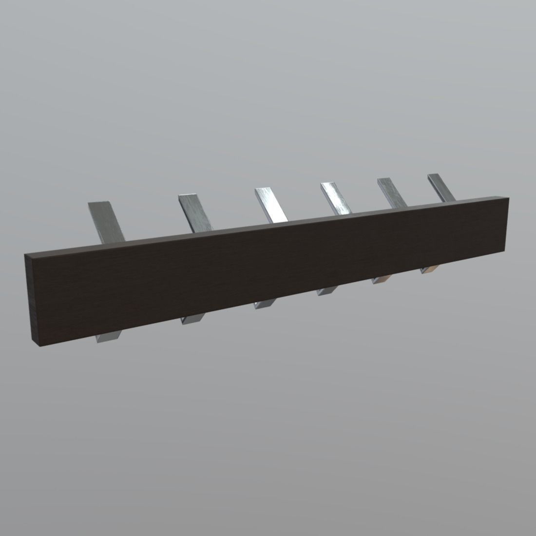 Coat Rack Low-poly 3D model_6