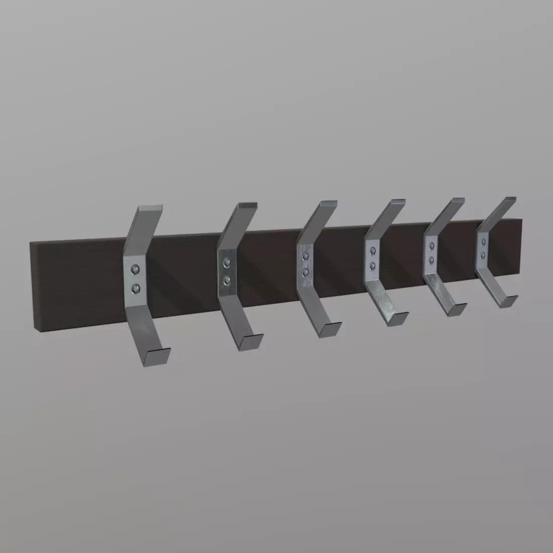 Coat Rack Low-poly 3D model_0