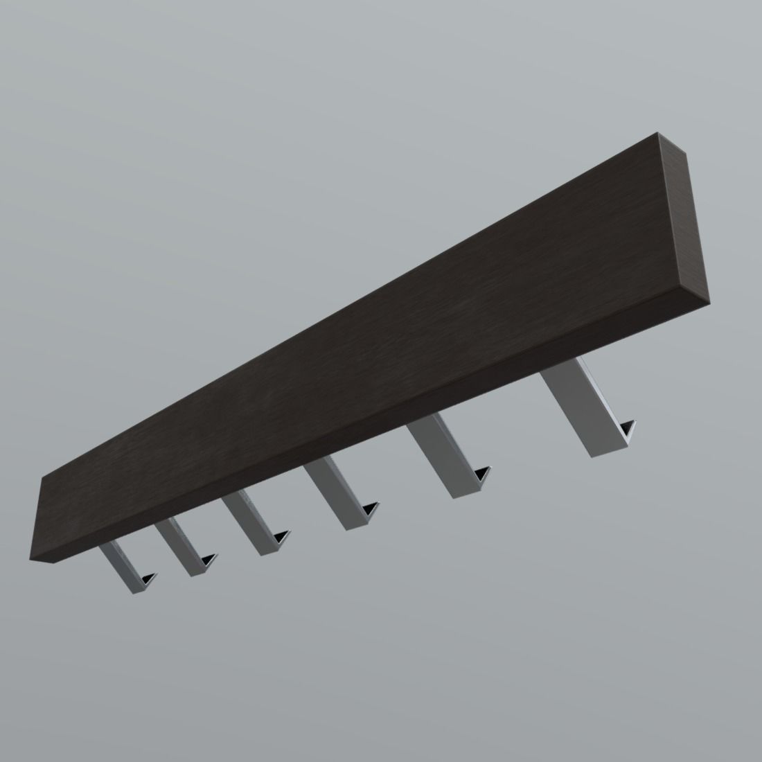 Coat Rack Low-poly 3D model_7