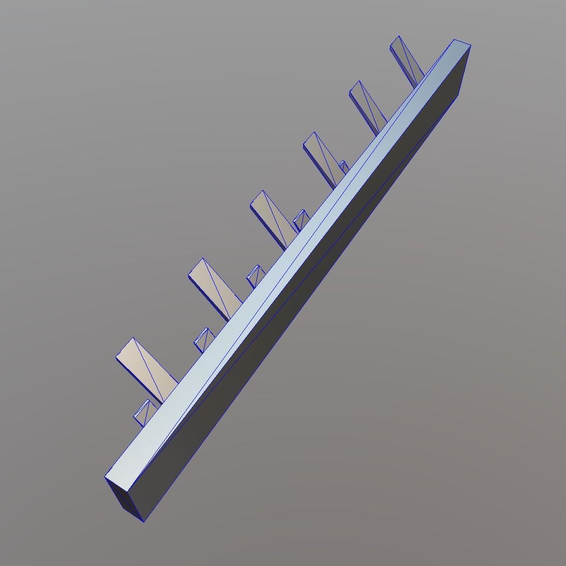 Coat Rack Low-poly 3D model_5