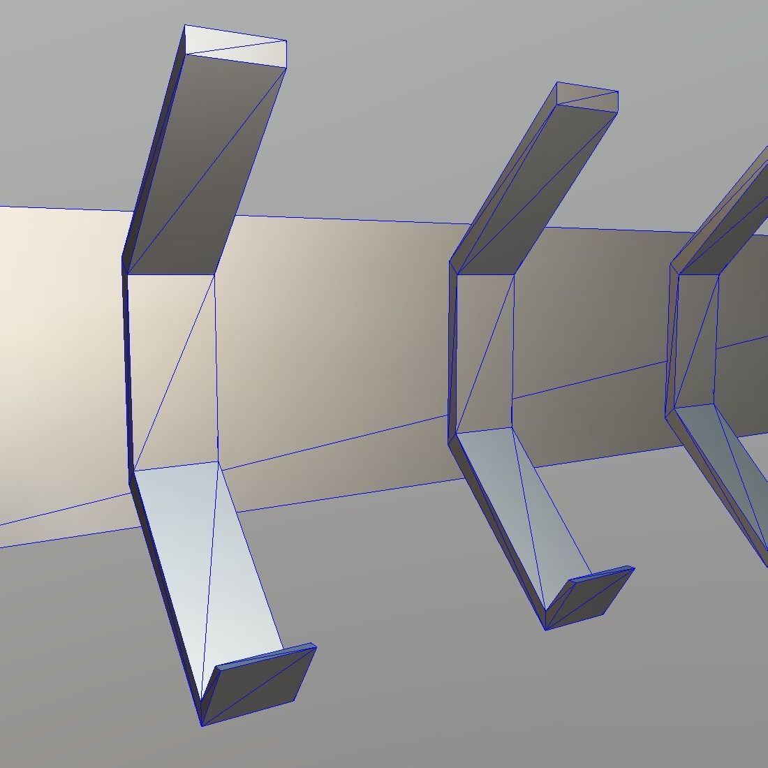 Coat Rack Low-poly 3D model_11