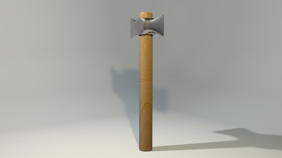  Battle ax 3D model_1