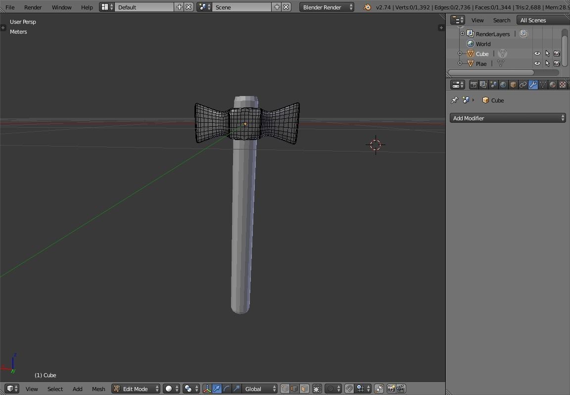  Battle ax 3D model_4