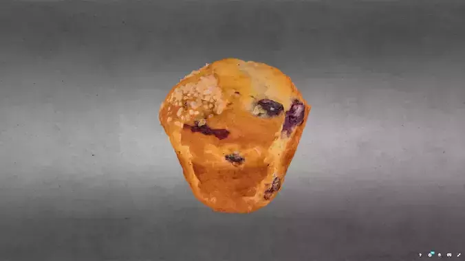 Blueberry Muffin 3D model