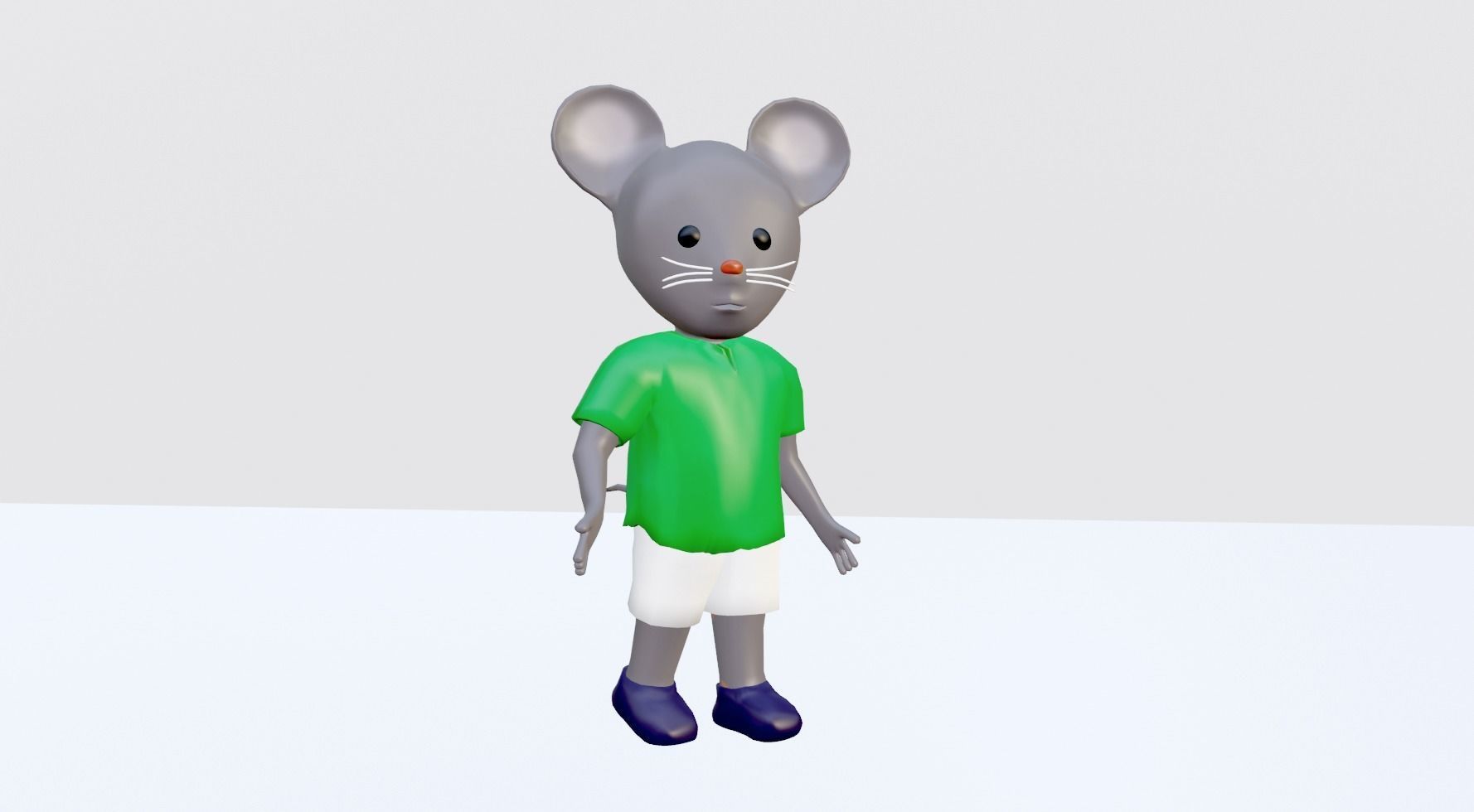 Cartoon Mouse - Rigged 3D model_5