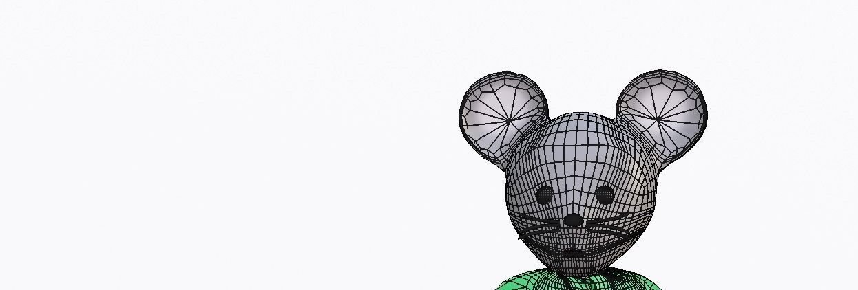 Cartoon Mouse - Rigged 3D model_6