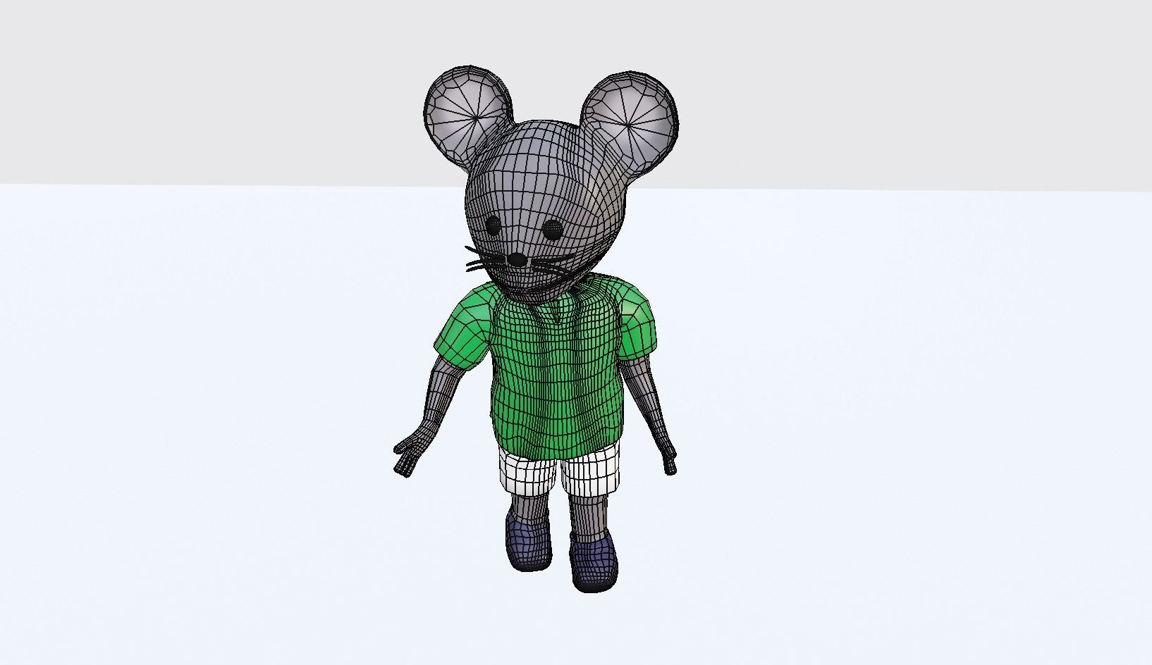 Cartoon Mouse - Rigged 3D model_4