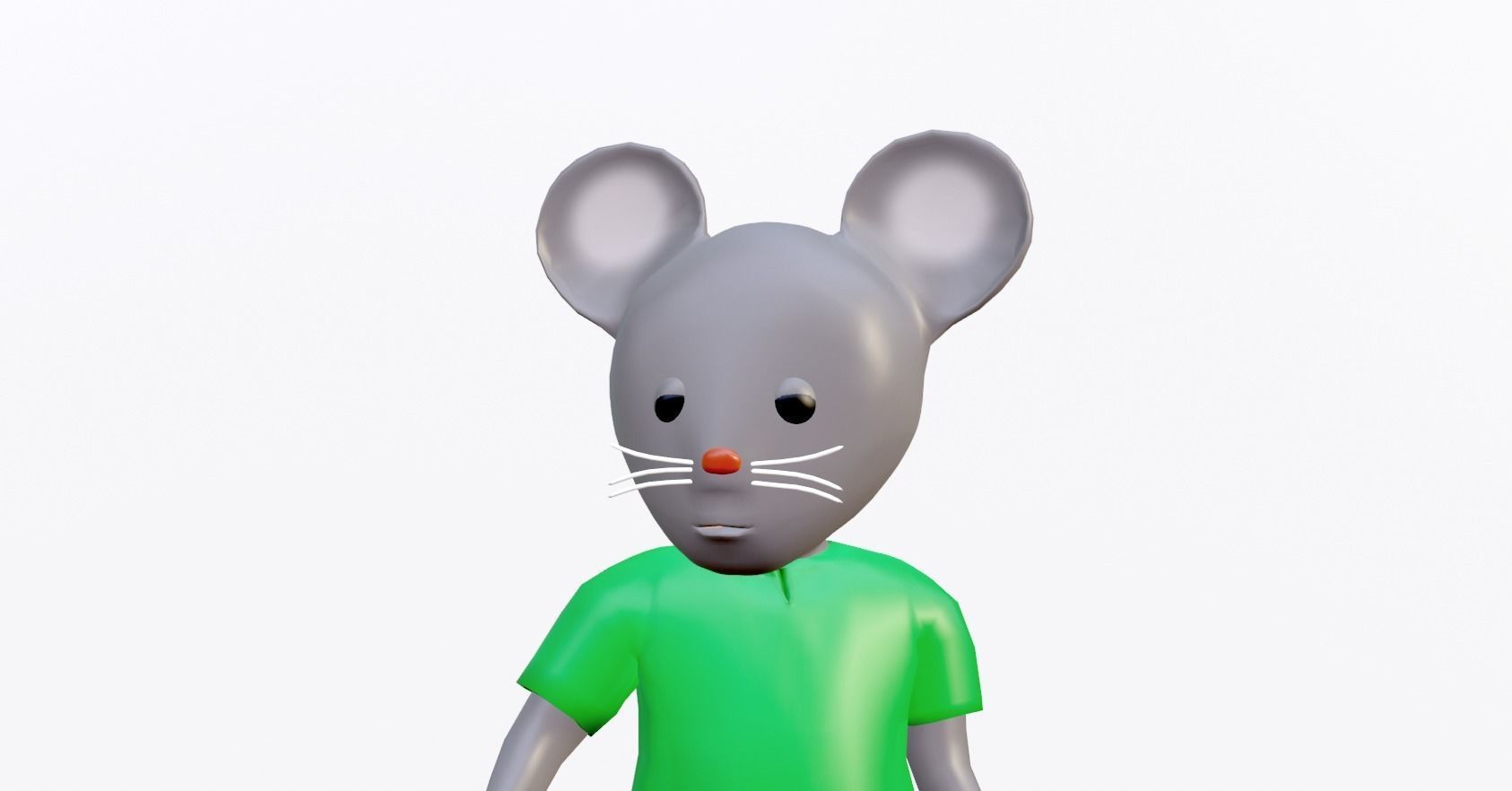 Cartoon Mouse - Rigged 3D model_14