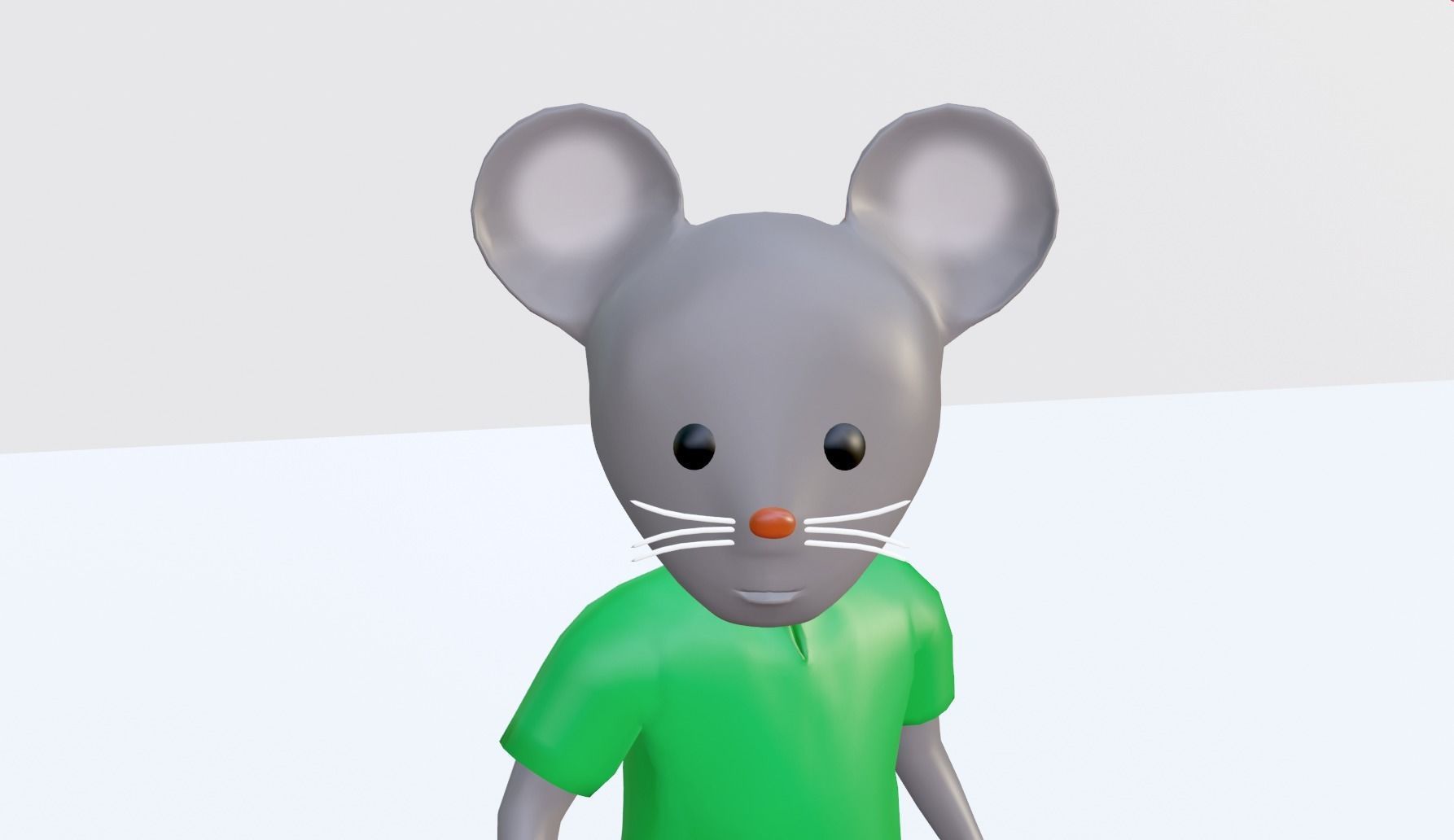 Cartoon Mouse - Rigged 3D model_8