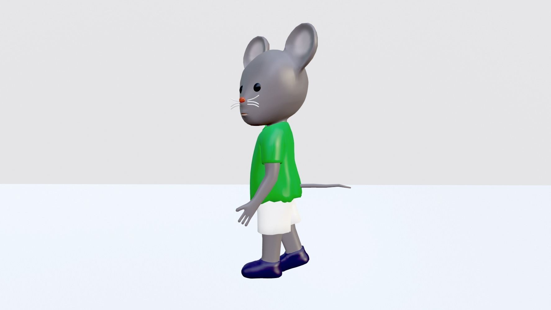 Cartoon Mouse - Rigged 3D model_10