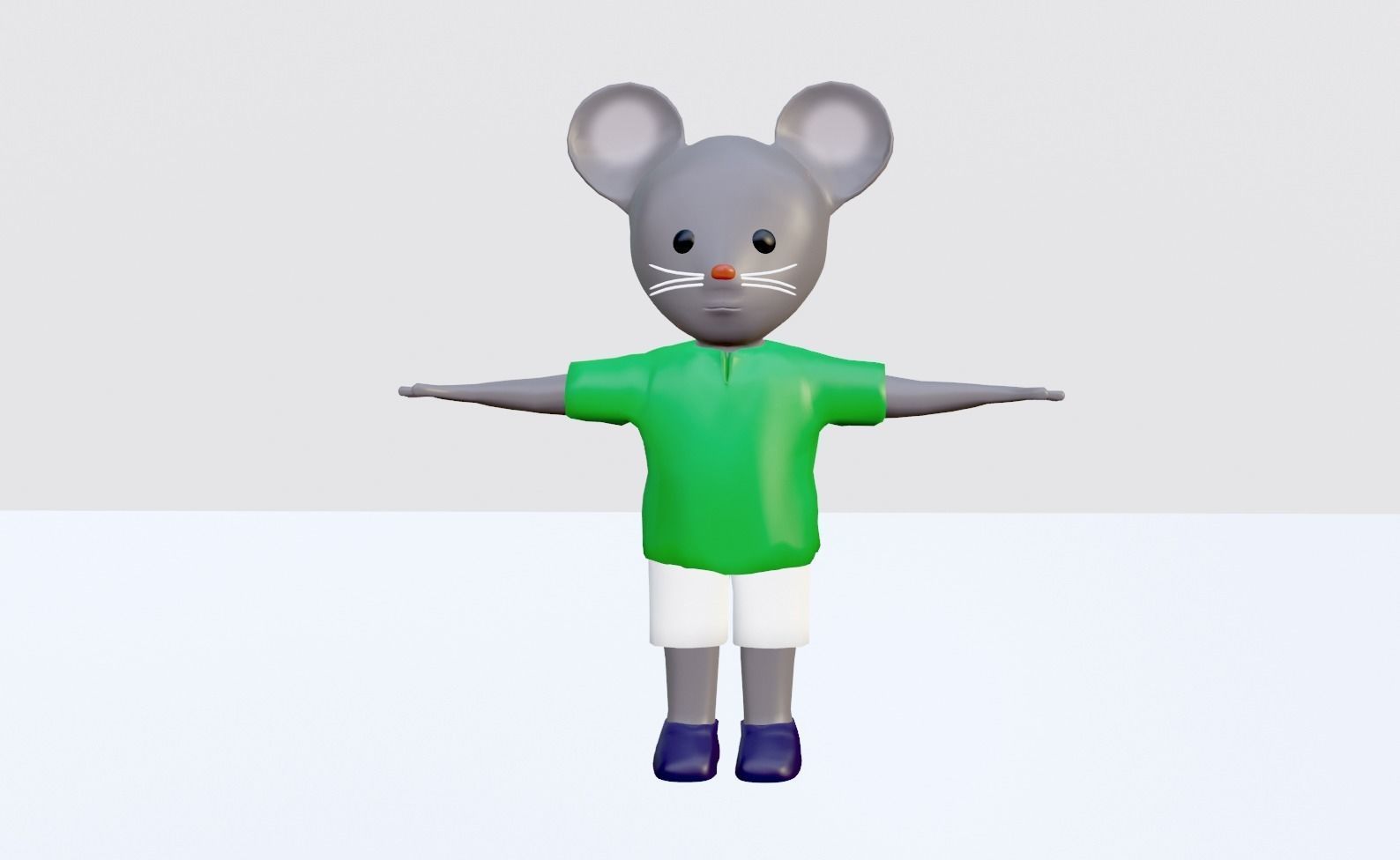 Cartoon Mouse - Rigged 3D model_2