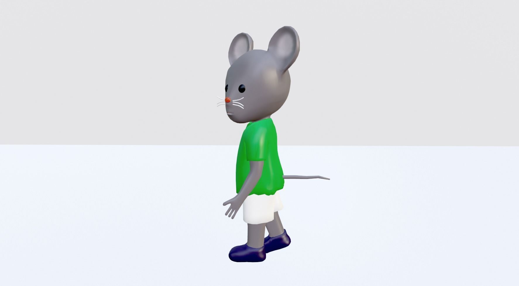 Cartoon Mouse - Rigged 3D model_9