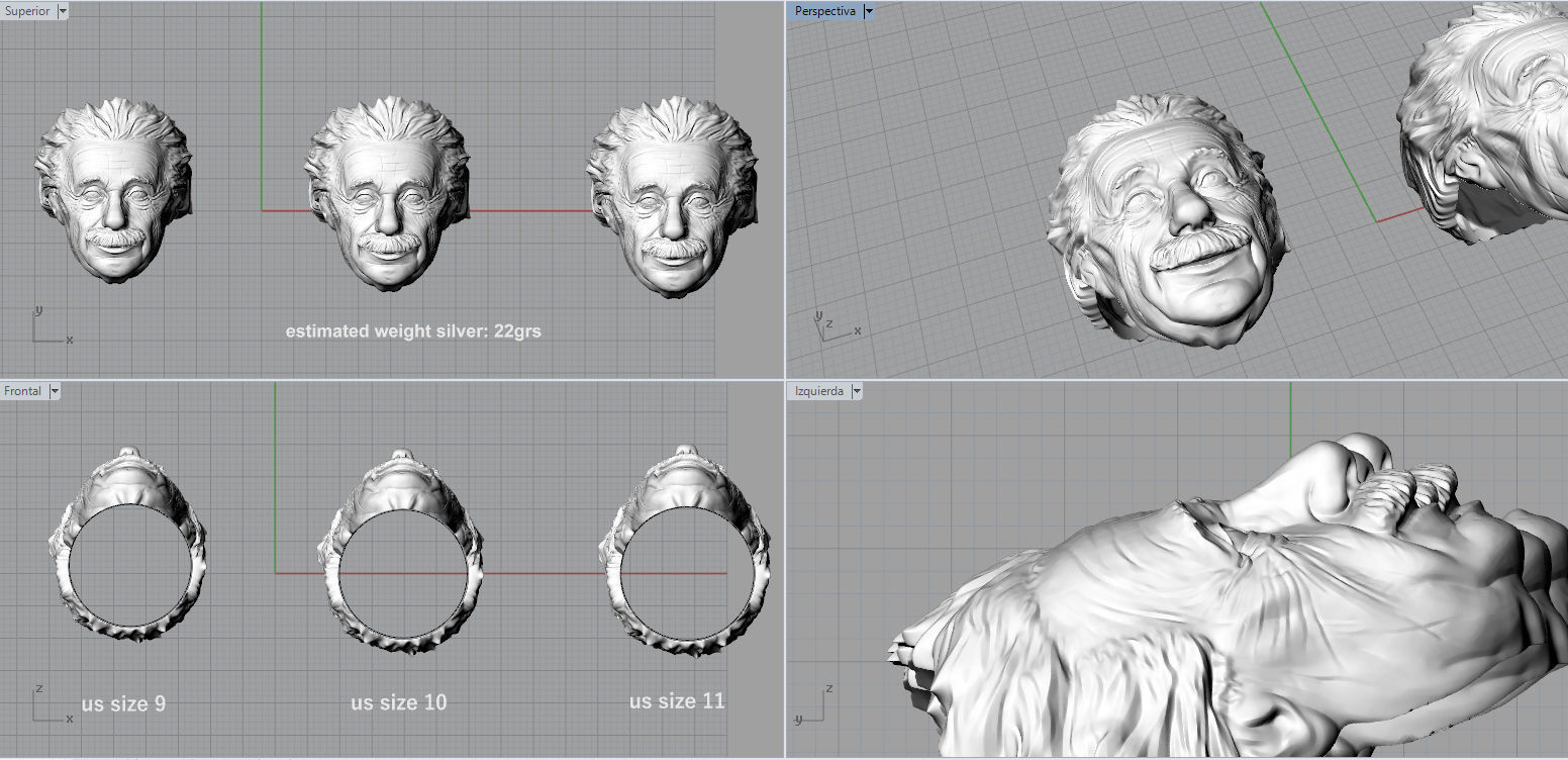Einstein ring 3D print model_7