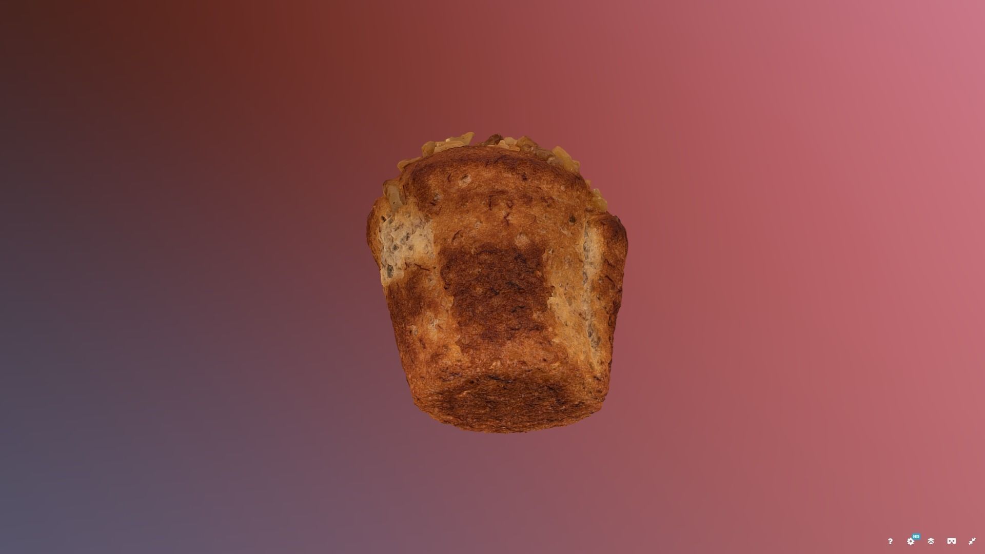 Banana Nut Muffin 3D model_3