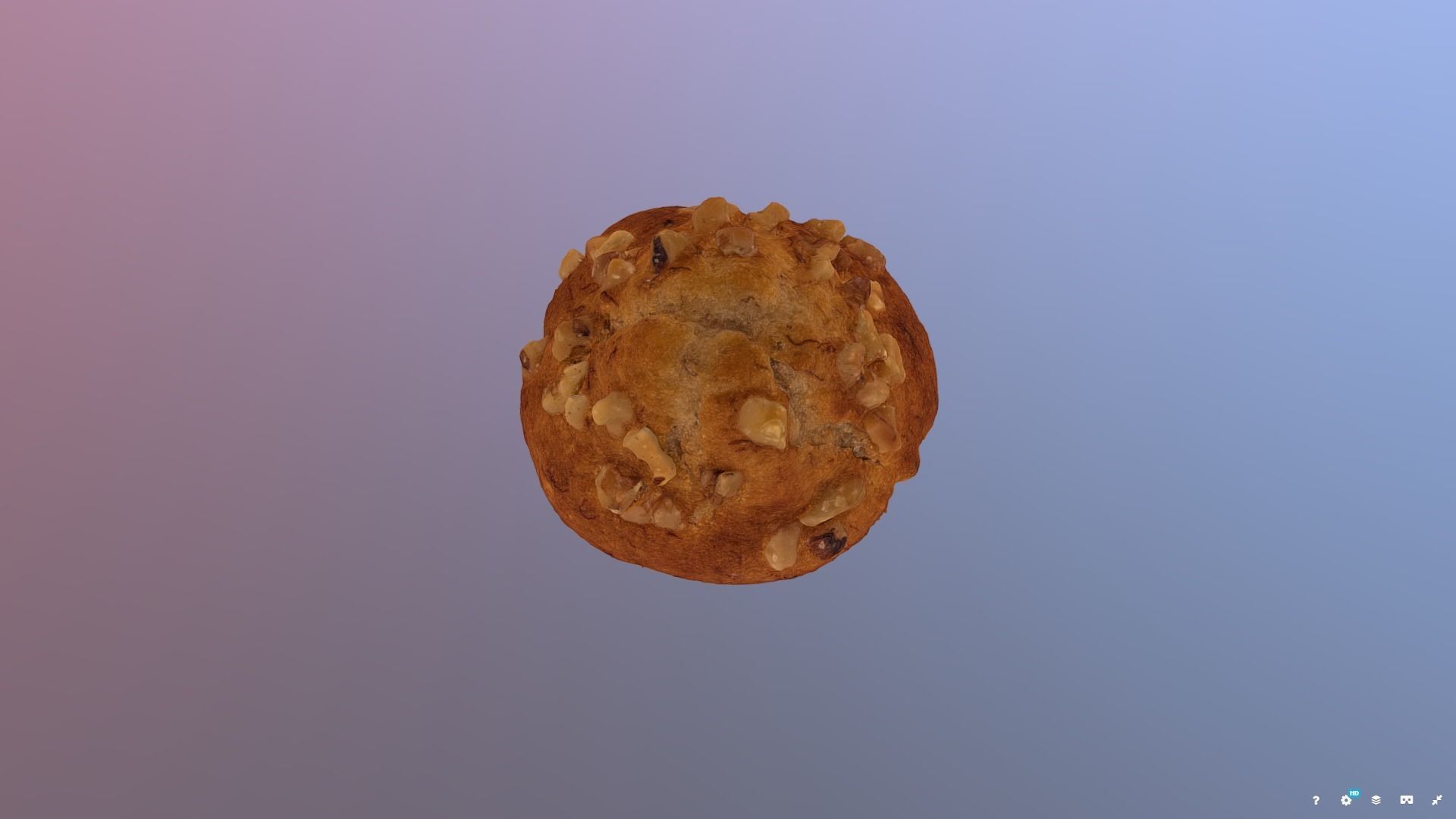 Banana Nut Muffin 3D model_1